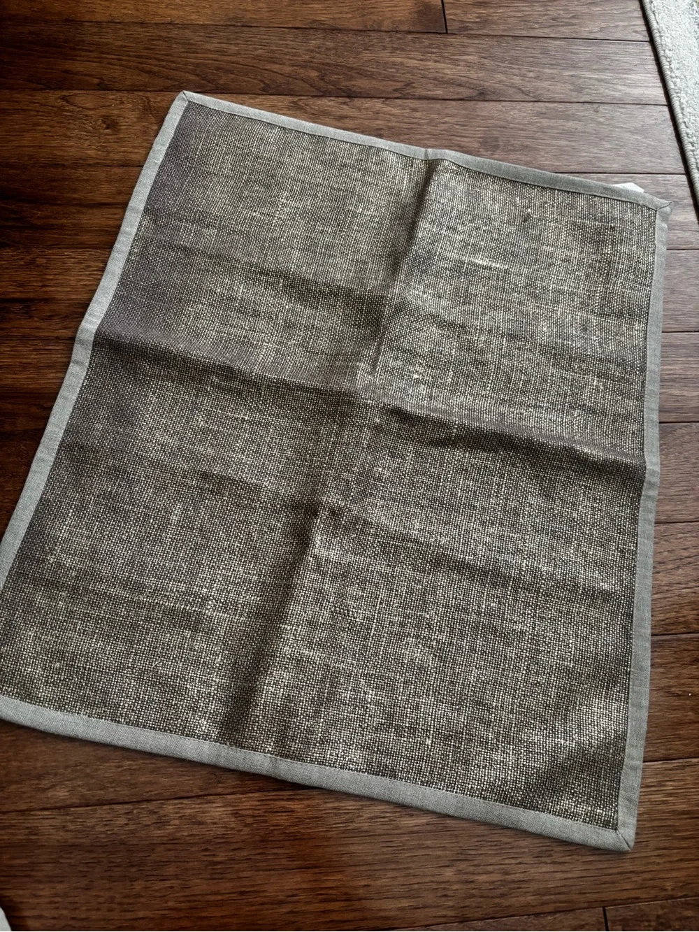 Pottery Barn Brown and Gold Woven Placemat Set